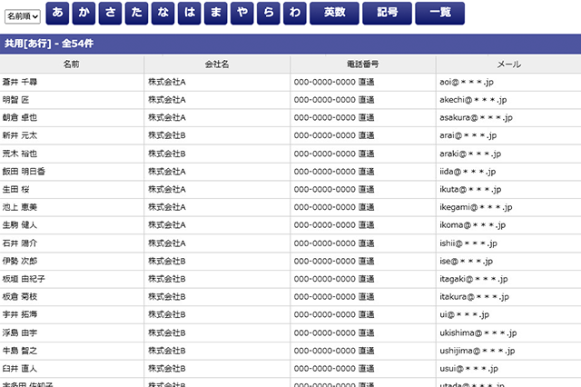 顧客管理一覧